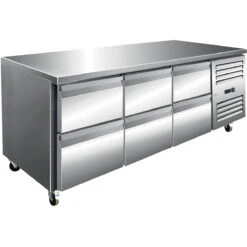 Commercial Refrigerated Counter 6 Drawers Depth 700mm | Adexa 6DRG31V
