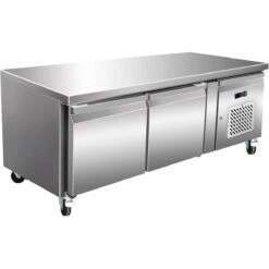 Professional Low Refrigerated Counter / Chef Base 2 Doors 1360x700x650mm | Adexa BASE21