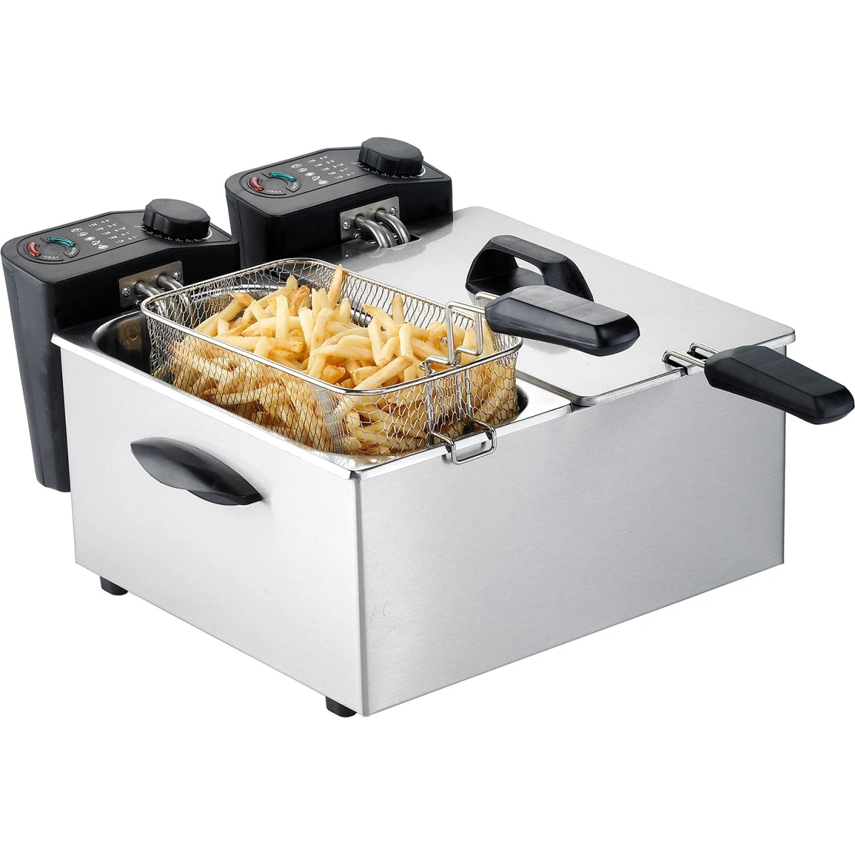 Commercial Fryer Countertop Double Tank 3.5+3.5 Litres 4kW | Adexa DF35BT2 1 Commercial Fryer Countertop Double Tank 3.5+3.5 Litres 4kW | Adexa DF35BT2