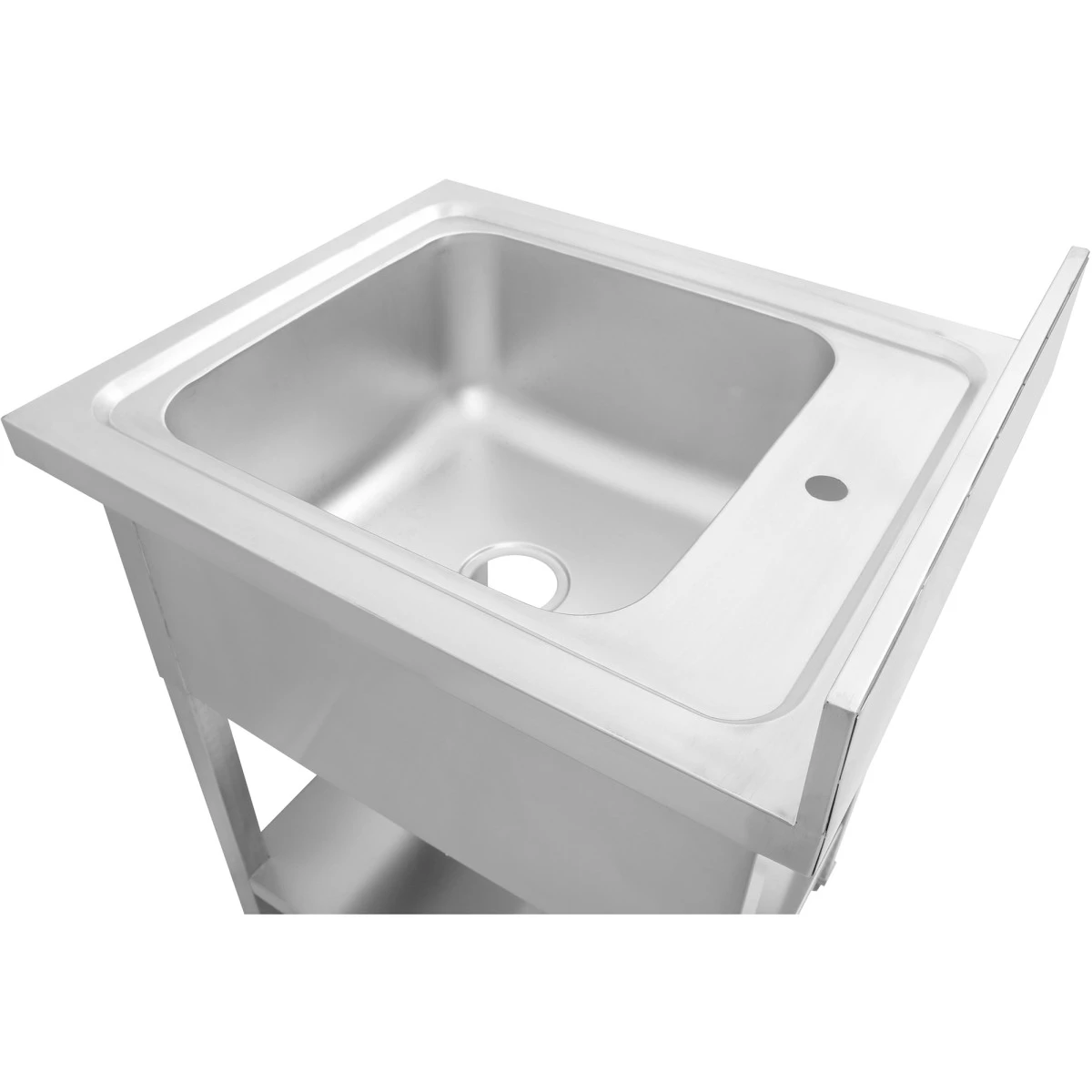 Commercial Sink Stainless Steel 1 Bowl Bottom Shelf Splashback 800mm Depth 600mm | Adexa THSTR86BM1 3 Commercial Sink Stainless Steel 1 Bowl Bottom Shelf Splashback 800mm Depth 600mm | Adexa THSTR86BM1 - Image 3