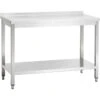 Professional Work Table Stainless Steel Bottom Shelf Upstand 1200x700x900mm | Adexa VT127SLB