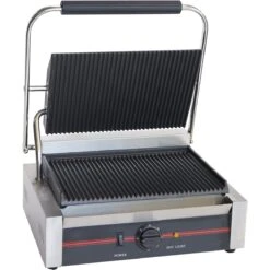 Heavy Duty Large Panini Contact Grill 2.2kW Ribbed | Adexa EG02A