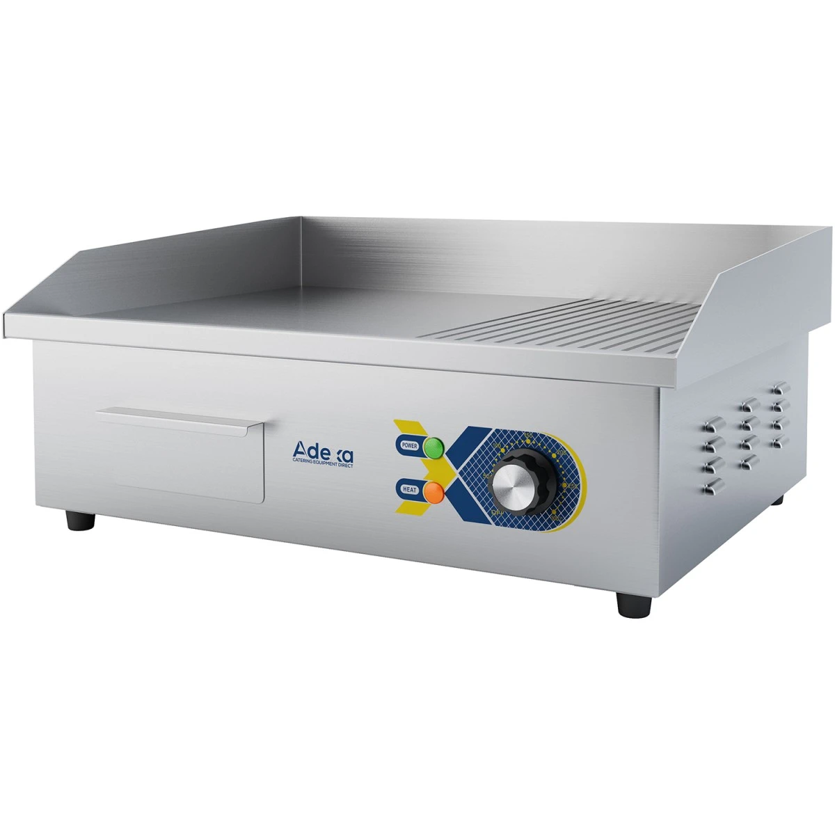Commercial Griddle Smooth/Ribbed 550x420x240mm 3kW Electric | Adexa EG8182 1 Commercial Griddle Smooth/Ribbed 550x420x240mm 3kW Electric | Adexa EG8182