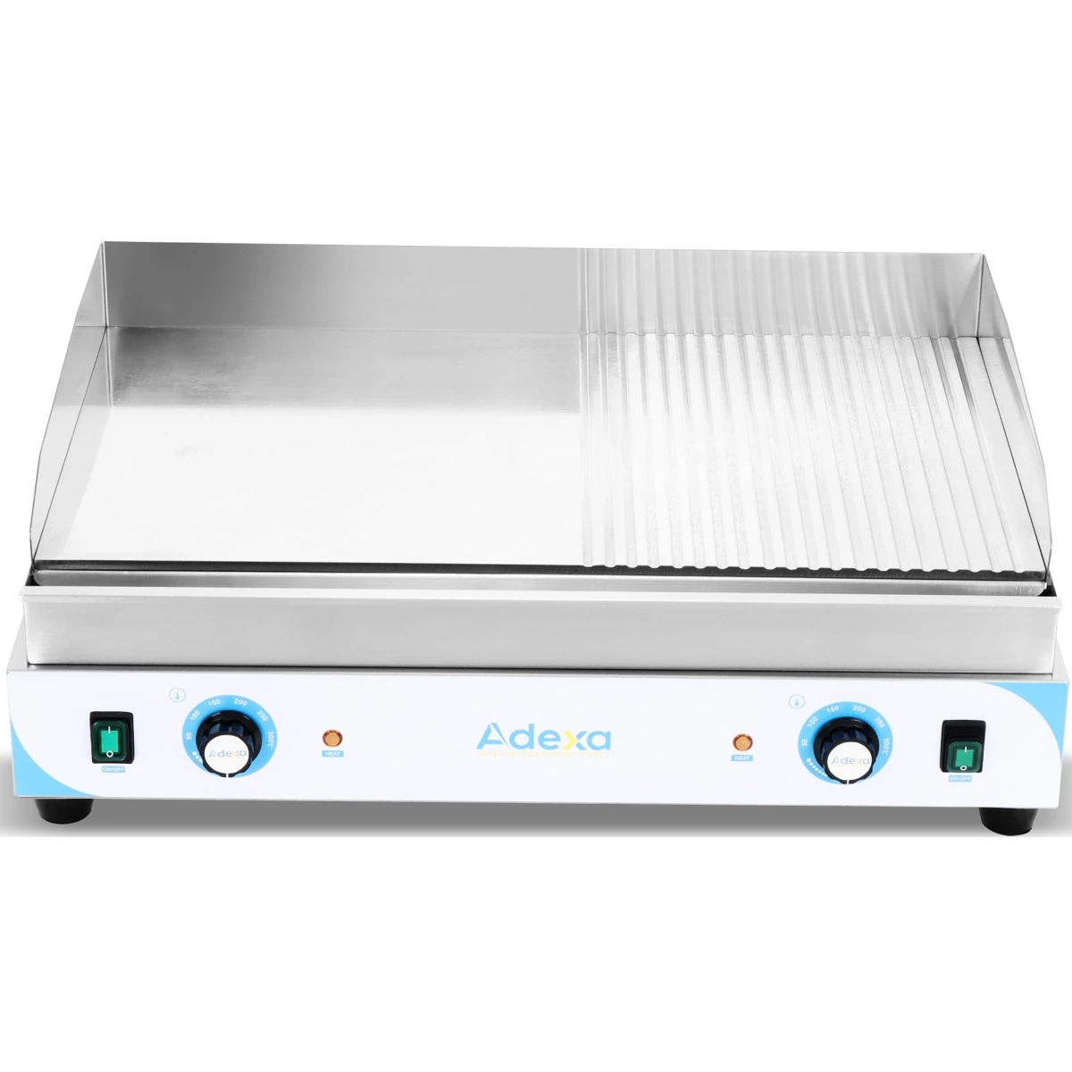 Commercial Griddle Smooth/Ribbed 720x460x240mm Chromed Plate 4.4kW Electric | Adexa EGN750D2 2 Commercial Griddle Smooth/Ribbed 720x460x240mm Chromed Plate 4.4kW Electric | Adexa EGN750D2 - Image 2