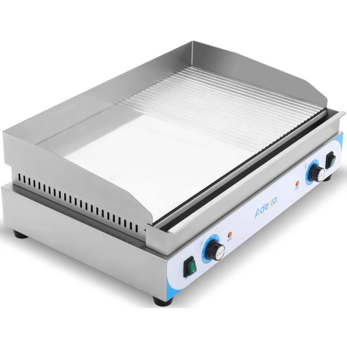 Commercial Griddle Smooth/Ribbed 720x460x240mm Chromed Plate 4.4kW Electric | Adexa EGN750D2 1 Commercial Griddle Smooth/Ribbed 720x460x240mm Chromed Plate 4.4kW Electric | Adexa EGN750D2