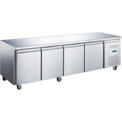 Professional Low Refrigerated Counter / Chef Base 4 Doors 2230x700x650mm | Adexa BASE41