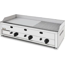 Commercial Gas Griddle Smooth/Ribbed Plate 3 Zones 9kW Countertop | Adexa GGN10002