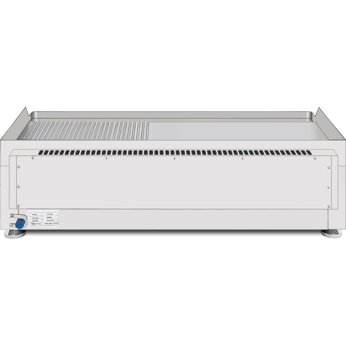 Commercial Gas Griddle Smooth/Ribbed Plate 3 Zones 9kW Countertop | Adexa GGN10002 5 Commercial Gas Griddle Smooth/Ribbed Plate 3 Zones 9kW Countertop | Adexa GGN10002 - Image 5