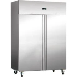 Commercial Freezer Upright Cabinet Stainless Steel 1476 Litres Twin Door GN2/1 Ventilated Cooling | Adexa THL1410BT