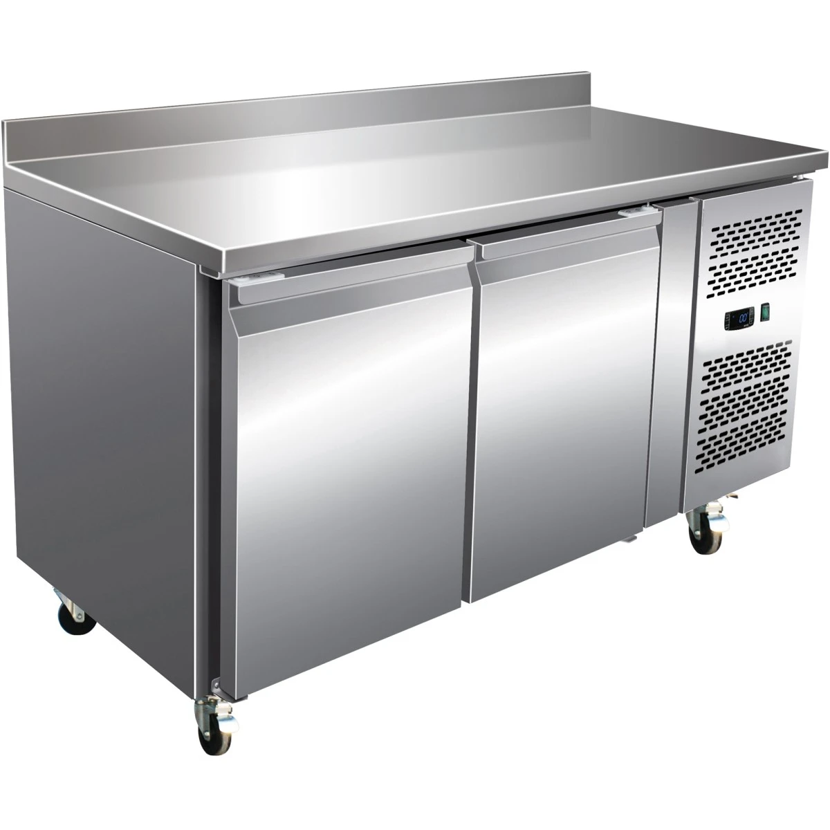 Professional Refrigerated Counter With Upstand 2 Doors Depth 600mm | Adexa RS22V 1 Professional Refrigerated Counter With Upstand 2 Doors Depth 600mm | Adexa RS22V