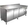Professional Refrigerated Counter With Upstand 3 Doors Depth 600mm | Adexa THSNACK3200TN
