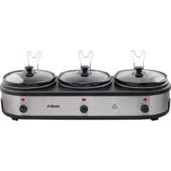 Ceramic Pot Slow Cooker 3x2.5 Litres | Adexa NSC325