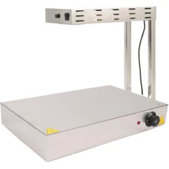Commercial Warming Tray With Heating Lamp Stainless Steel 500x500mm | Adexa PWE5050