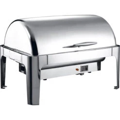 Roll Top Chafer Electric Heating GN1/1 Stainless Steel Mirror Polish 9 Litres | Adexa RA2301BE