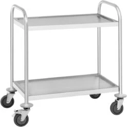 Commercial Serving/Service/Clearing Trolley Stainless Steel 2 Tier 810x460x900mm | Adexa RST2B