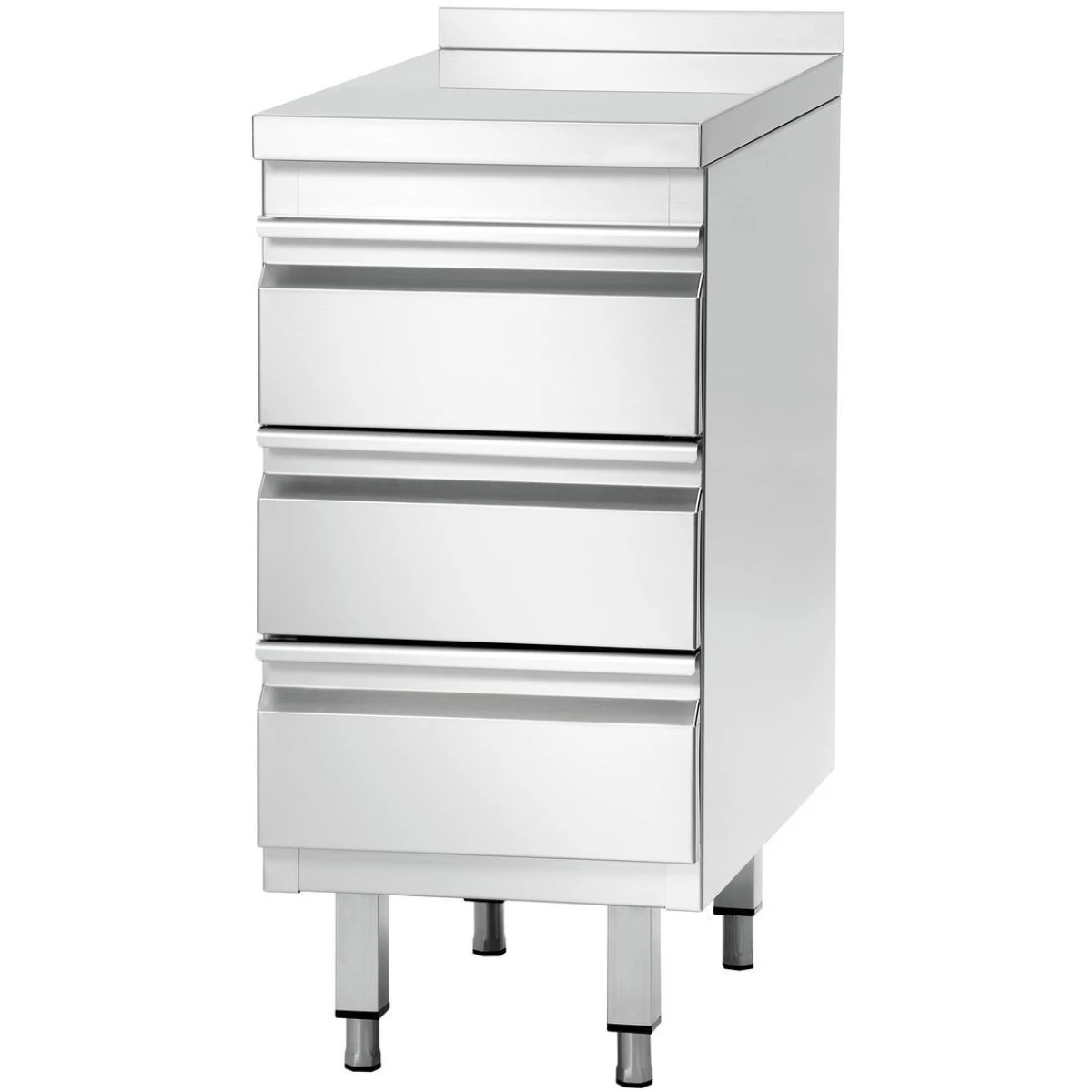 Commercial Drawer Cabinet Stainless Steel 3 Drawers Upstand Width 500mm Depth 700mm | Adexa THSS3R57A 1 Commercial Drawer Cabinet Stainless Steel 3 Drawers Upstand Width 500mm Depth 700mm | Adexa THSS3R57A