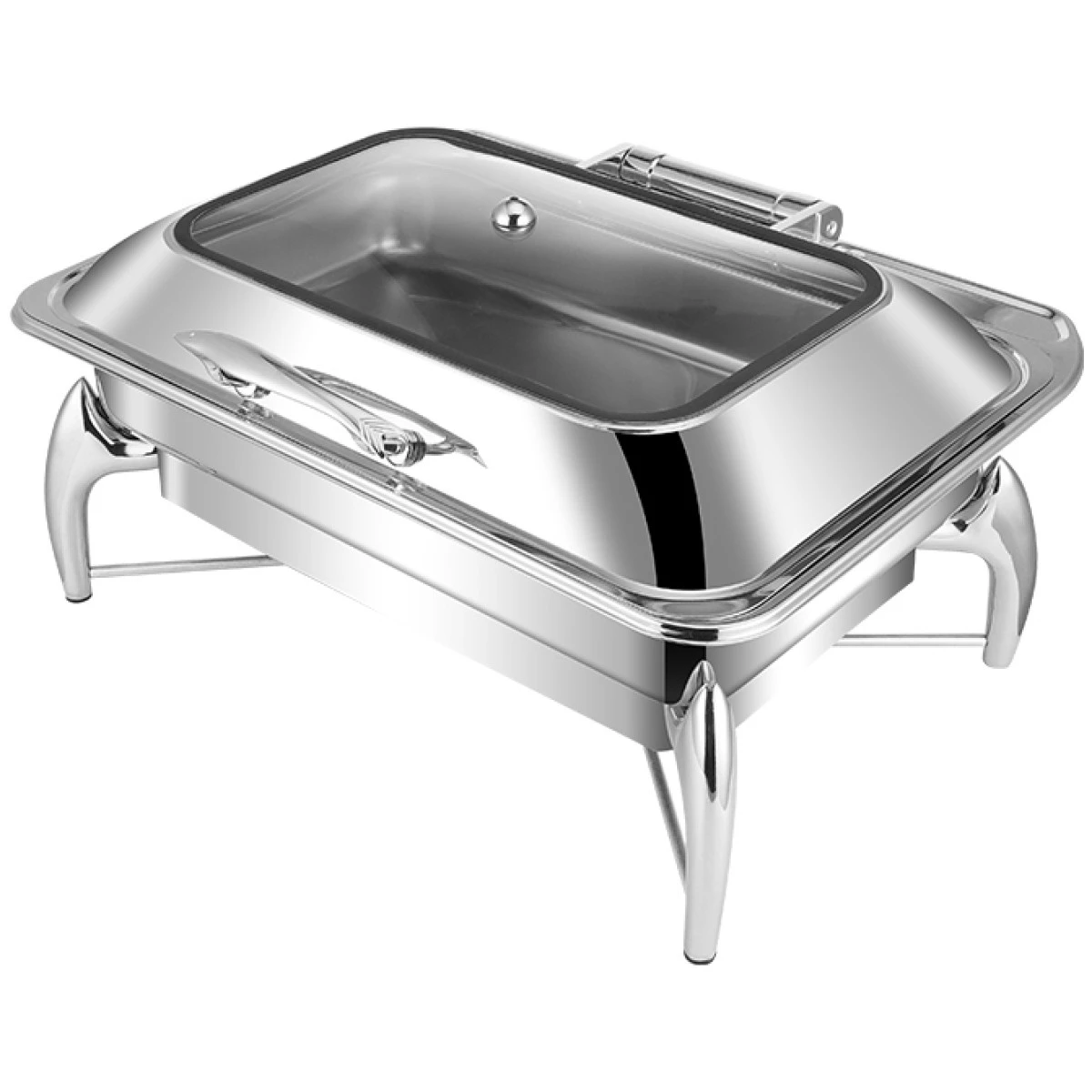 Chafing Dish Glass Lid Stainless Steel 7 Litres GN1/1 | Adexa VICLH2103 1 Chafing Dish Glass Lid Stainless Steel 7 Litres GN1/1 | Adexa VICLH2103