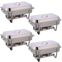 4 Pack Of Chafing Dish GN1/1 Stainless Steel 9 Litres | Adexa WHS433