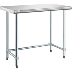 Commercial Work Table Stainless Steel No Bottom Shelf 1220x610x900mm | Adexa WTGOB2448418
